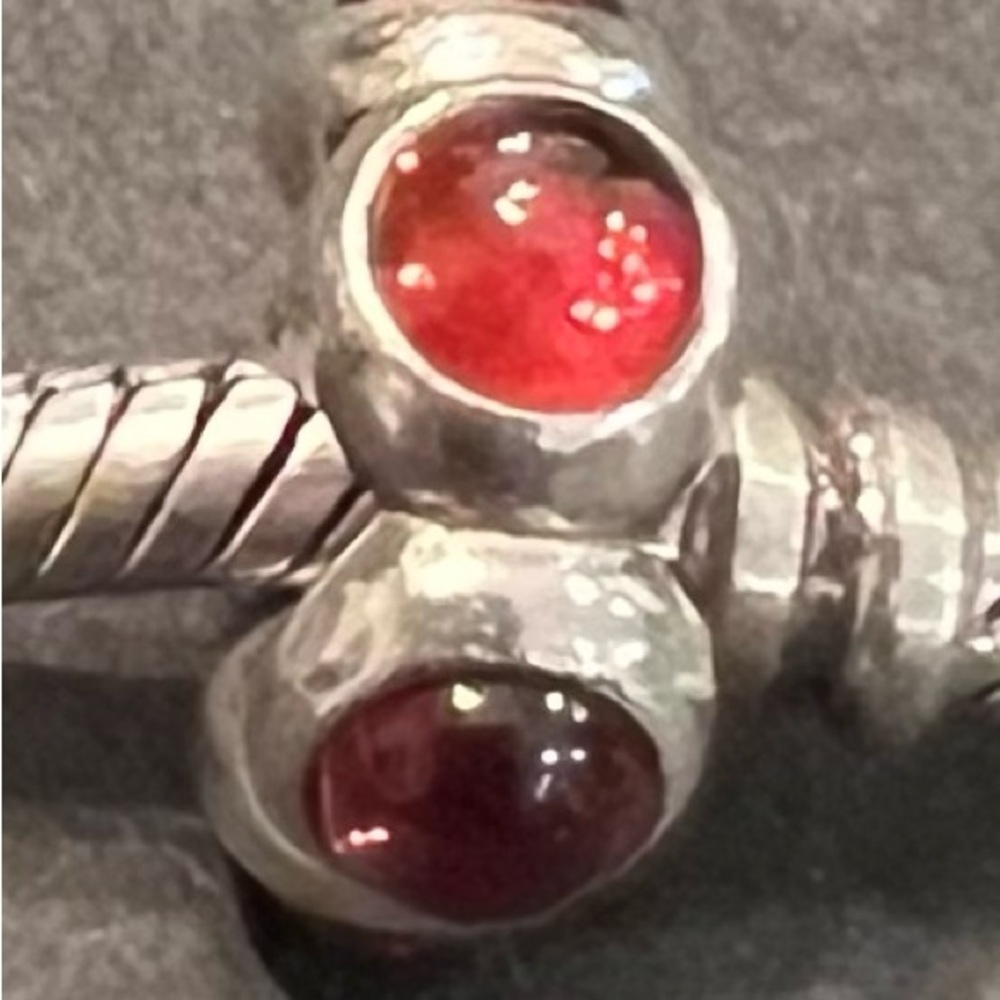 Rare Authentic Pandora Garnet Cabochon charm spacer
